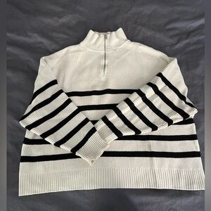 MANGO  Zip Striped Sweater